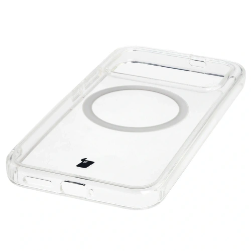 Etui z pierścieniem magnetycznym Bizon Case CrystalO do Xiaomi POCO F8 Pro przezroczyste